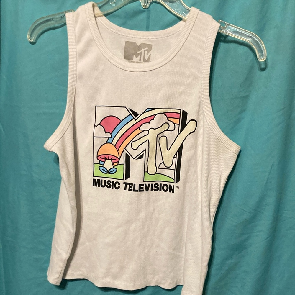MTV Vibrant Logo White Tank